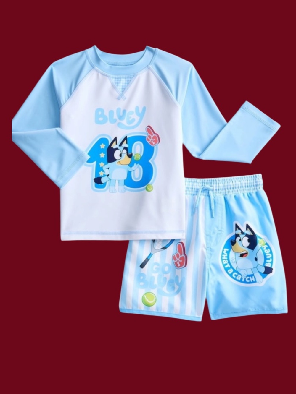 Boys 18 Month Bluey Rashguard Set